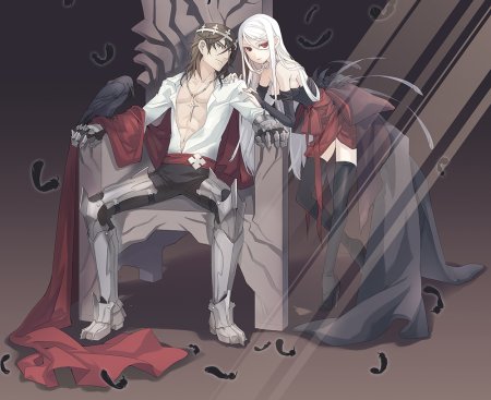 Аниме Король и Королева на троне