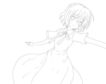 Раскраска бесцветные аниме