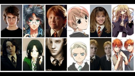 Гарри Поттер аниме Гарри