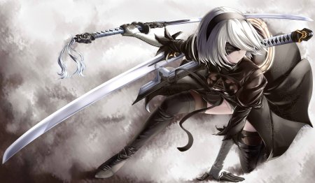 NIER Automata 2b с мечом