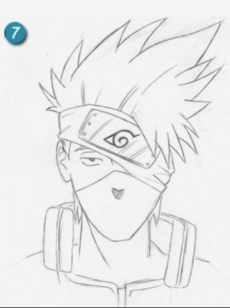 Наруто рисование Какаси
