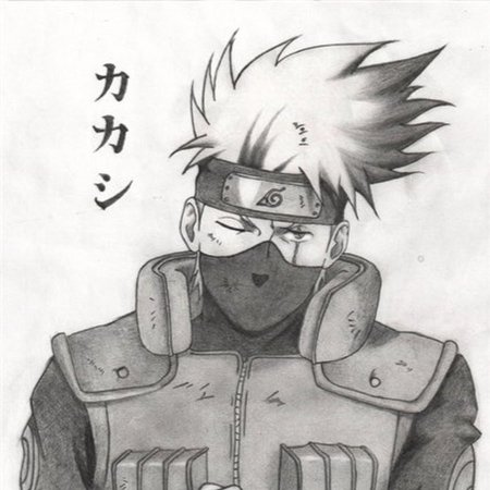 Нарисовать аниме Наруто Какаси