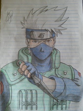 Нарисовать Какаси Хатакэ