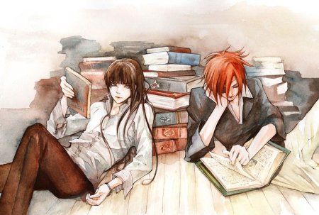 Парень с книжкой арт