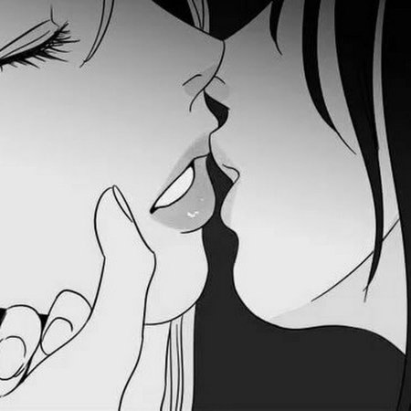 Аниме Юри черно белое