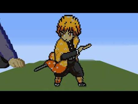 Клинок рассекающий демонов пиксель арт