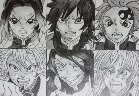 Рисунки по клеточкам аниме клинок рассекающий демонов