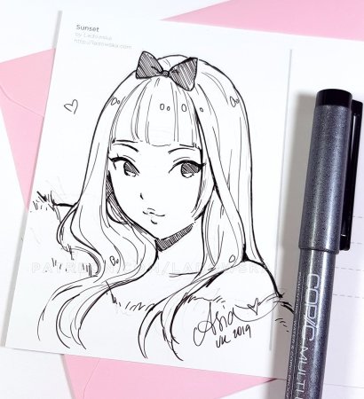 Рисунок девушка на лайнере