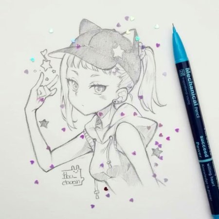 Скетч лайнером аниме