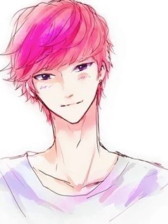 Аниме парень с розовыми волосами