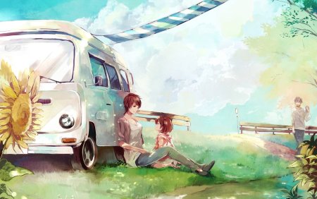 Пейзаж с велосипедом