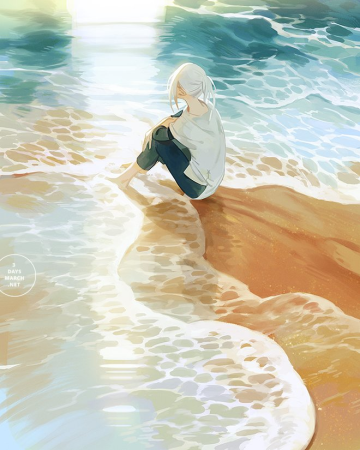 Аниме девушки на море