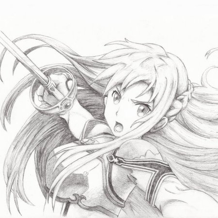 Маленькие аниме карандашом