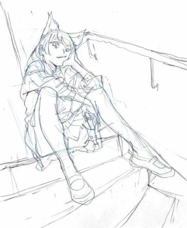 Человек сидит референс перспектива