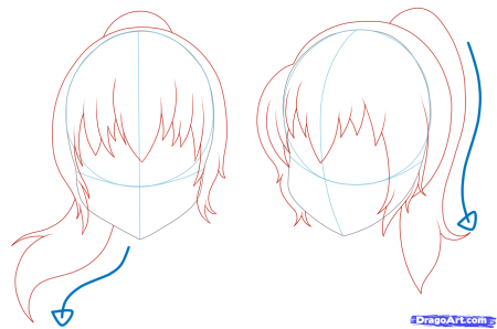 Заготовки для рисования волос