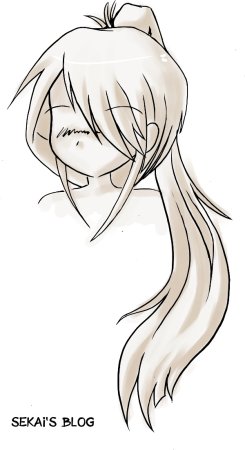 Прическа хвост для рисования