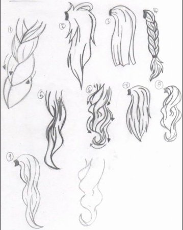 Аниме волосы с боку