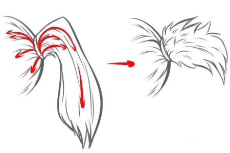 Аниме волосы хвост