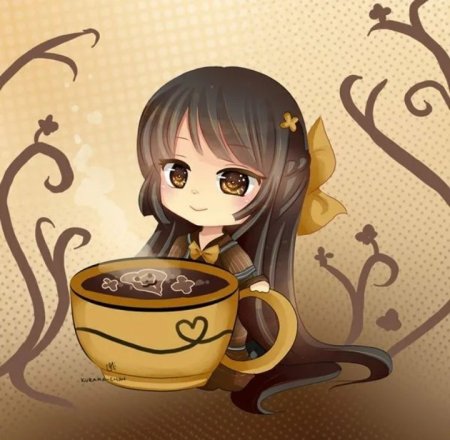 Чашка кофе аниме