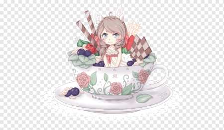 Аниме тортик и чай