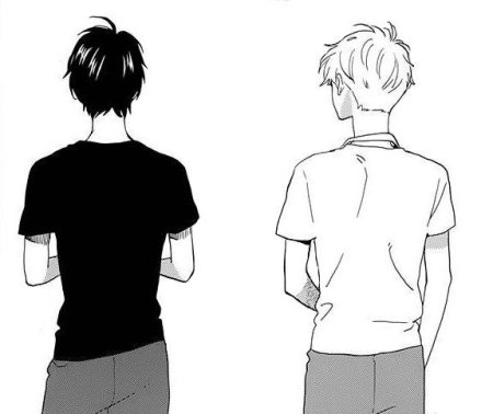 Аниме парень со спины