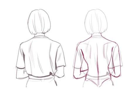 Рисование человека сзади