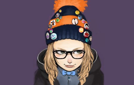 Девочка в шапке арт