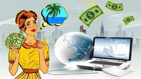 Заработок в интернете иллюстрация
