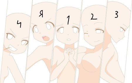 Заготовки для рисования аниме