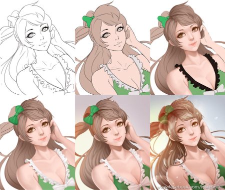 Покрас в стиле аниме