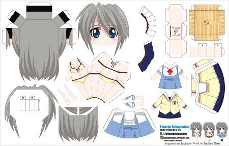 Паперкрафт куклы аниме