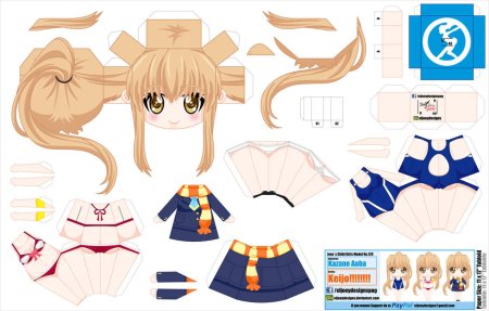 Аниме фигурки из бумаги