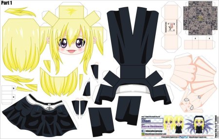 Фигурки из бумаги для девочек аниме