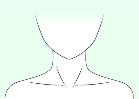 Аниме шея и плечи