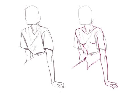 Позы для рисования по пояс