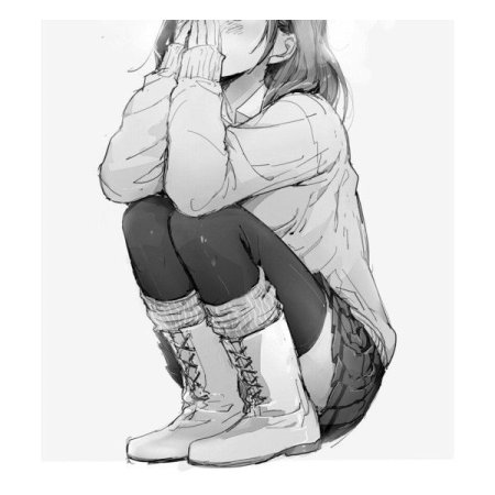 Аниме девушка сидит и плачет