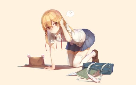 Аниме девушка на четвереньках