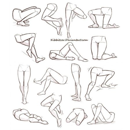 Поза нога на ногу референс