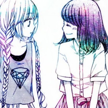 Подруги в аниме стиле легко