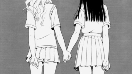 Подруги держатся за руки арт