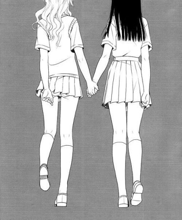 Две девочки рисунок для срисовки