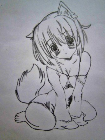 Рисунки аниме девушек карандашом