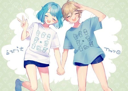 Две девушки карандашом