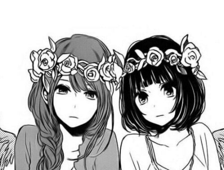 Две девушка в аниме стиле
