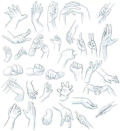 Покрас рук референс