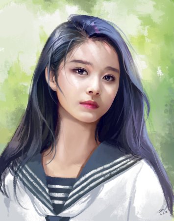 Арты девушек с каре