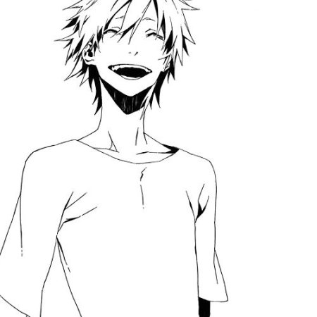 Аниме мальчик смеется