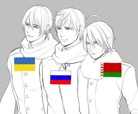 Хеталия Россия Украина Беларусь