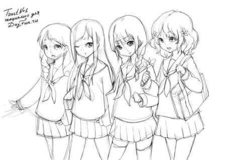 Раскраски аниме школа