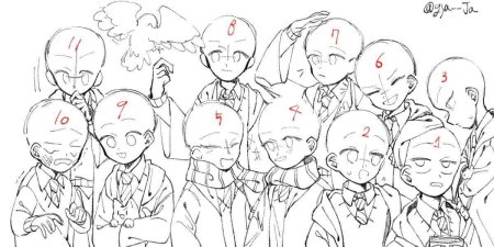 Позы для рисования группы